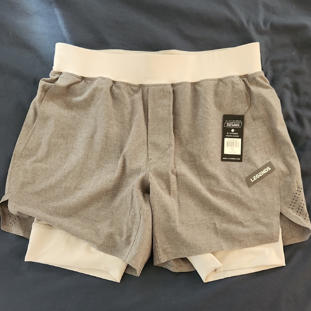 Mens Legend Athletic Shorts, Grey
